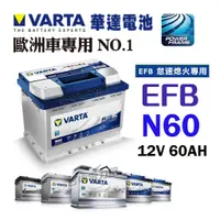 在飛比找蝦皮購物優惠-【台中電力屋】VARTA 華達 電池 N60 60Ah LE