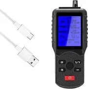 Smoke Carbon Dioxide Detector Air Quality Gas Monitor Handheld Portable Temperature Humidity Indoor Meter Tester Sensor with LCD Display of Readings for Home Office Various Occasion