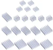 GeeekPi 20PCS Heatsinks for Raspberry Pi 4 Model B, for Raspberry Pi Aluminum Heatsinks with Thermal Conductive Adhesive Tape for Raspberry Pi 4B (Raspberry Pi Board is Not Included)