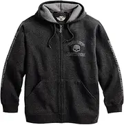 [HARLEY-DAVIDSON] Men's Sweatshirt Jacket Leisure Sweat Jacket Men Zip Up Hoodie Motorcycle Jacket Pullover with Hood