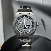 Casio Casioak GShock AP Style Mod Black Stainless Steel Black Face GA2100 NEW