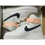 NIKE 休閒鞋 AIR FORCE 1 白螢光粉 高筒 拼接 女 334031-117 運動休閒鞋 男女鞋