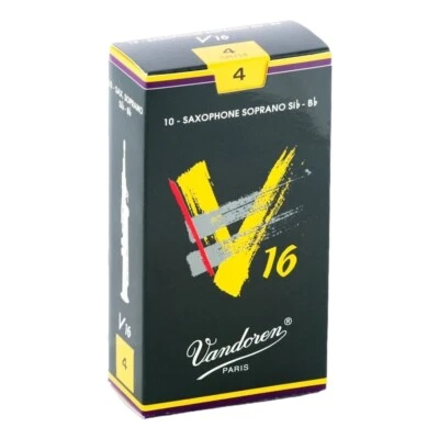 Vandoren Soprano Saxophone Reeds - V16 - Grade 4.0 - Box of 10