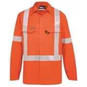 BOOMERANG Hi-Vis, Size 2XL, Orange, Fire Resistant, Cotton Shirt.
