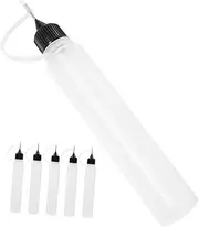 Angoily 6pcs Fine Tip Squeeze Bottles for Precision Glue Application Durable Pe Plastic Liquid Bottles for DIY Crafting Quilling Acrylic Painting and More