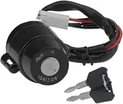 Motorcycle Ignition Switch Lock Keys 12V Black Aluminum Fit for Yamaha DT100 74-83 DT125 74-81 DT175 DT250 XT250 4 Wires& 4 Plugs