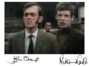 Doctor Who Autograph: RICHARD FRANKLIN & JOHN OWENS (The Daemons) Signed Photo