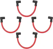 4pcs 9.5" Spark Plug Wire Set 582365, 10mm Lead Wire Spark Plug Compatible with Johnson Evinrude 80-140 Hp V4 outboards