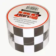 ISC Black & White Checkerboard Tape: 3 in. x 15 yds. Black/White Square pattern