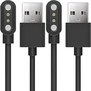 GTX05, GTX12, GTX13, AR-01 Charger, Compatible with Kececo Smart Watch Charger, Lamshaw Magnetic Replacement Charger Compatible with Kececo GTX05 Smart Watch-1.32 Inches (Black+Black)