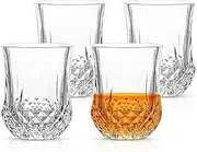 QUAFFER Mini Glass (Set of 4) – Classic Whisky Vodka Tequila Sherry Brandy Cordial Mini Snifters Glasses - Perfect for Parties, Bars, Events, Home Bar