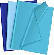 30 Sheets Blue Tissue Paper for Packaging Gift Bags Decoration, Gift Wrap Tissue Paper Bulk for Weddings Birthday DIY Project Christmas Independence Day Gift Wrapping Crafts Decor