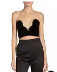 Saint Laurent Velvet Chain Trim Crop Top Size F36