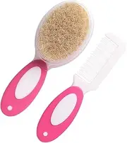 Vaguelly Newborn Hair Care Kit 1 Brush Comb Set Scalp Massager for Slick Hair Gentle on Baby's Scalp