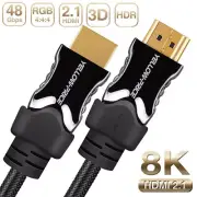 10ft Long HDMI Cable High Speed W/Ethernet V2.1 8K 4K 1080P 3D ARC GOLD for PS5