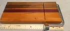 Gorgeous Handcrafted Cheese Cutting Board Walnut,Cherry and Purple Heart.^