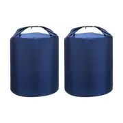 2Pcs 40L Waterproof Dry Bag Dry Backpack Roll Top Lightweight Blue