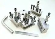 T37 Quick Change Tool Post With 2 Standard, 1 Vee, 1 Parting Holder & HSS Blade