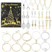 Christmas Gift Advent Calendar 2024 Jewelry 24 Days Countdown Gift Set