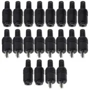20PCS 2 Pin DIN Speaker Plug with Screw Terminals HiFi Loudspeaker Cable Conn...