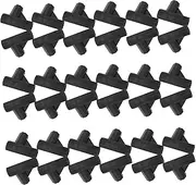 50pcs Storage Rack Tee Joint Tire Valve Tools Double Ended Valve Wheel Wrench Wheel Wrenches Core Remover Installers Automobile Tire Stems Installation Tools Black Plastic