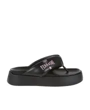 Chiara Ferragni Logo Detailed Platform Flip Flops 41 Black