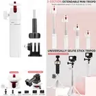 Cold Shoe Tripod Extended Selfie Stick for Insta360 X2/DJI Pocket 3 Action 5 PRO