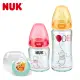 【NUK】迪士尼寬口玻璃奶瓶120ml+240ml+迪士尼安睡型矽膠安撫奶嘴1入(顏色隨機出貨)