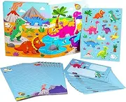 Volcano Dinosaur On The Beach Design Writing Kit Stationery Paper And Envelopes For Kids, Girls And Boys Stationery Paper,30 Sheets Writing Paper and 20 Blue Envelopes Set for Boys,8.3 x 5.9