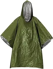 [Perfeclan] 2x Emergency Rain Poncho Rain Jacket Portable Waterproof Lightweight Rain Cape for Men Women Raincoat for Backpacking Camping