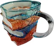 Novelty 3D Painted Books Coffee Mug | Glass Books Stack Shaped Mark Cup,3D Bookshelf Stack Coffee Cup,Creative Table Decor for Home Living Room Study Bookshelf Studio