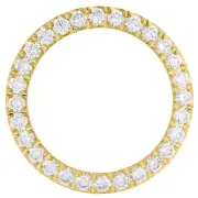 14K Yellow Gold U Shape Prong Diamond Bezel For 26mm Rolex DateJust Watch 2 CT.