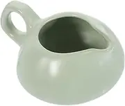 Homoyoyo Ceramic Gravy Boat with Handle Sauce Pitcher for Condiments High Temperature Resistant Kitchen Tool Elegant Design Occasion