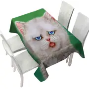 Cat Drawings Innocent White Kitten Tablecloth