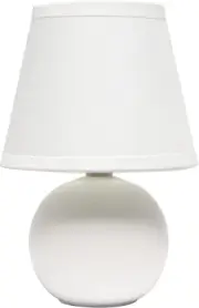 LT2008-OFF Mini Ceramic Globe Table Lamp, off White