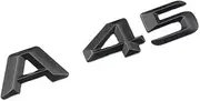 ARSUGMZ 3D ABS Chrome Letters Black Car Sticker Trunk Badge Fit for Mercedes A45 W176 W177 Car Accessories(Black)