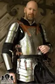 Medieval Steel Armour Suit Brown Mercenary Larp Armor Halloween