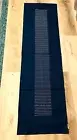TERRITORY Cotton Table Runner Navy Blue White Embroidered Style NWT