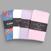 4 Mens Pre Folded Pocket Square LOT Cotton Blue Floral Pink White Purple $80