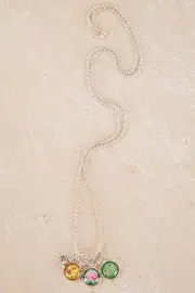 Spring Pendant Cluster Necklace--NES-CNSPRING