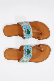 Anika Beaded Flat Sandal--RUB-ANIKA