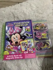 Bendon Disney Junior Minnie Mouse Spiral Storybook Magnetic Dress Up Set - New