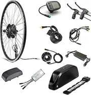 [TDR] 36V 250W Rear Ebike Conversion Kit with 18Ah Battery for 26 Inch Mountain Bike, KT LCD5 Display, Throttle Assist