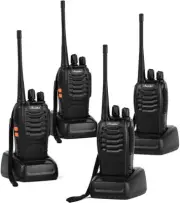 Rechargeable Long Range Walkie Talkies 16-Channel Two Way Radio (Pack of 4)