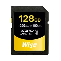 在飛比找PChome24h購物優惠-Wise 128GB SDXC UHS-II V60 記憶卡