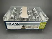 RSVP Int’l Mini Salt & Pepper Shakers, Set of 6, in Wire Basket (New)