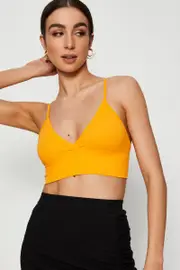 Brown Bralette Top Seamless - Size M/L, Women's Bralette