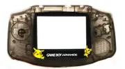GBA Nintendo Game Boy Advance Replacement Housing Shell Screen Black Pikachu