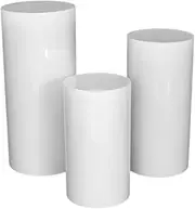 GARENDE 3X Display Pedestals Cylinder Plinth Pillars Cake Stand Cylinder Pedestal for Valentine's Day