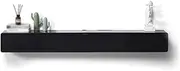 TV Stand Floating TV Stand with Flip Doors and Drawers Wall-Mounted Floating Entertainment Center TV Console TV Cabinet(Black,180x20x24cm)